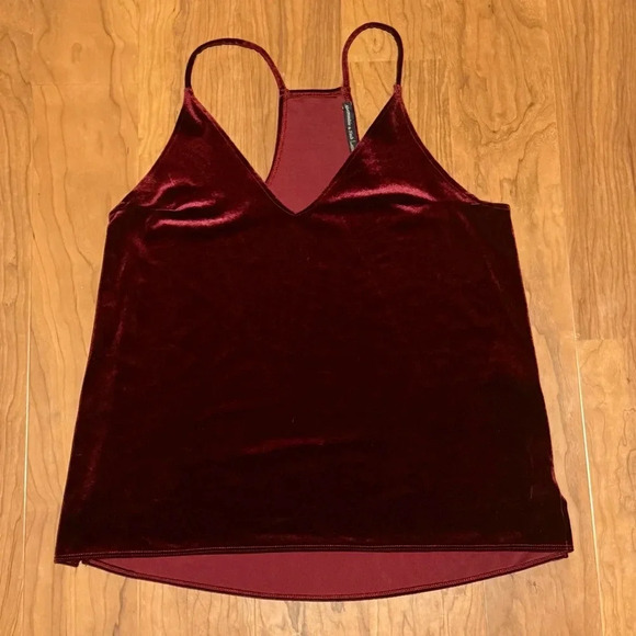 Abercrombie & Fitch Tops - ABERCROMBIE & FITCH | Velour Velvet Red Maroon Tank Top